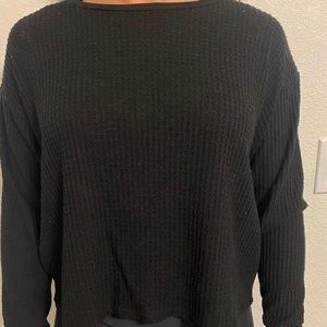 project social tee waffle top